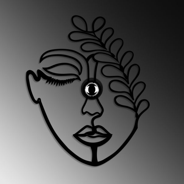 OPVIQ Zidna lampa Flower Faced V2, crna - EP3005902