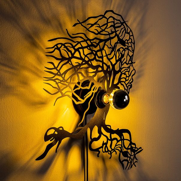 OPVIQ Zidna lampa Tree Woman, crna - EP3005905