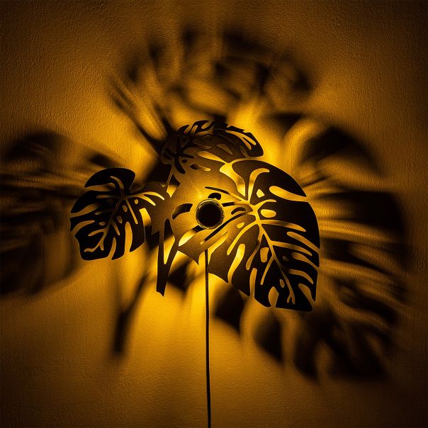 OPVIQ Zidna lampa Leaves, crna - EP3005923