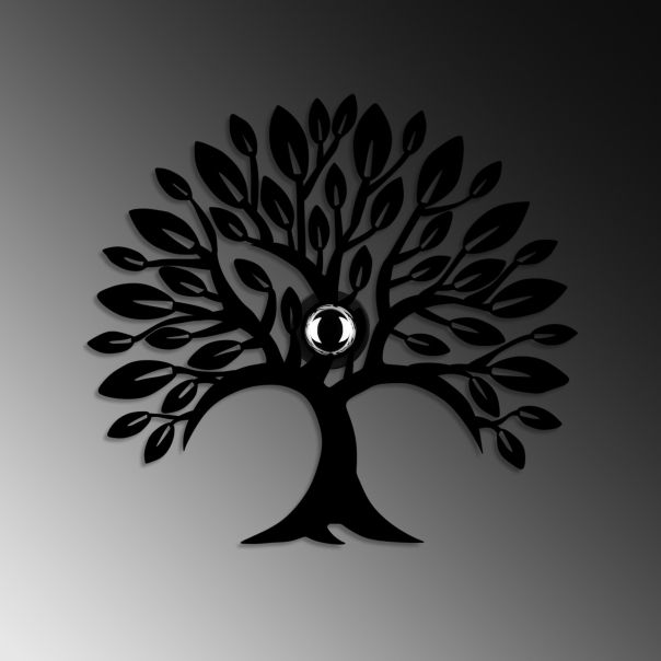 OPVIQ Zidna lampa Heart Tree V2, crna - EP3005929