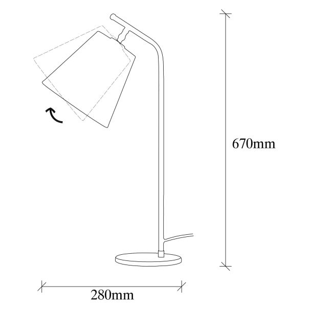 OPVIQ Stona lampa Salihini MR-623, crna - EP3006319