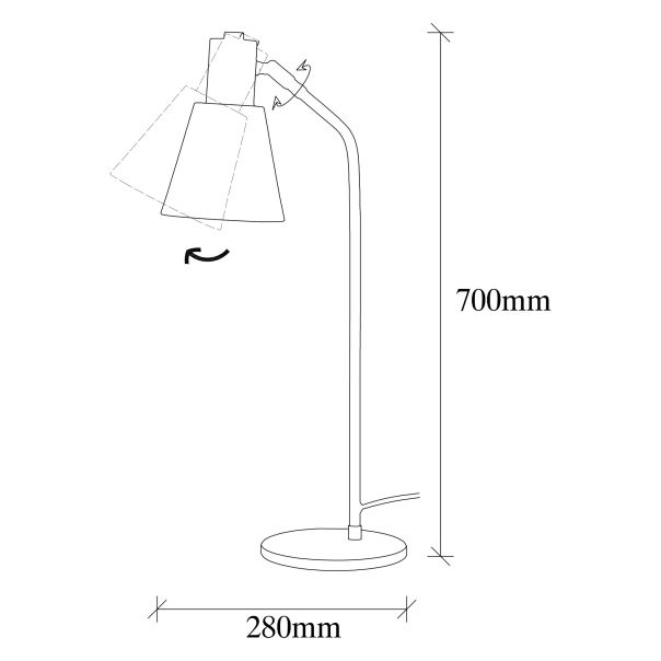OPVIQ Stona lampa Sivani MR-606, zlatna - EP3006337