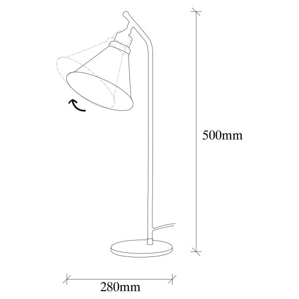 OPVIQ Stona lampa Sivani MR-610, zlatna - EP3006349