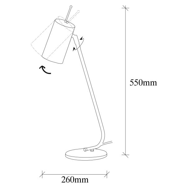 OPVIQ Stona lampa Sivani MR-613, zlatna - EP3006379