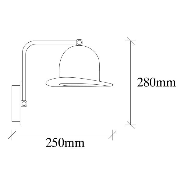 OPVIQ Zidna lampa Fötr Sivani MR-324, crna - EP3004333