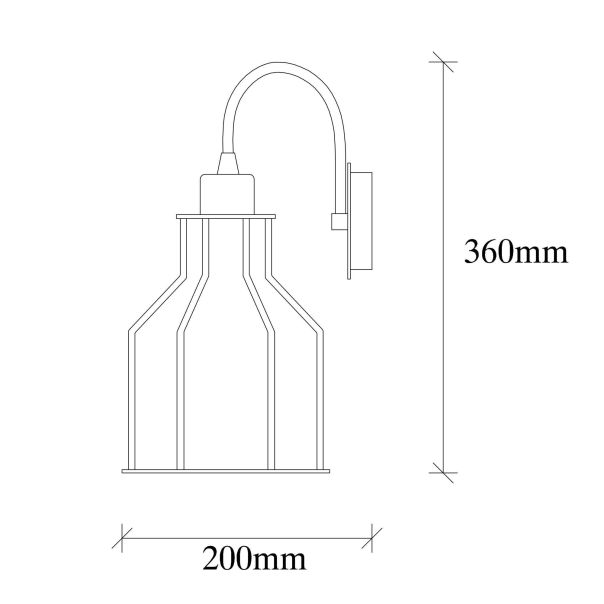 OPVIQ Zidna lampa Fellini MR 813, bronzana - EP3004396