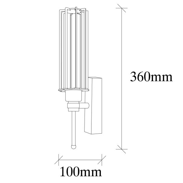 OPVIQ Zidna lampa Fellini MR 876, crna/zlatna - EP3004405