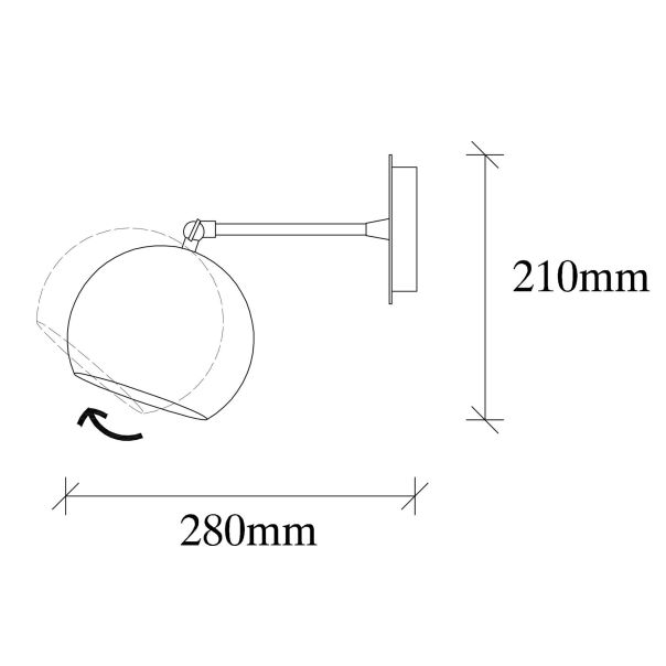 OPVIQ Zidna lampa Sivani MR 709, crna - EP3004420