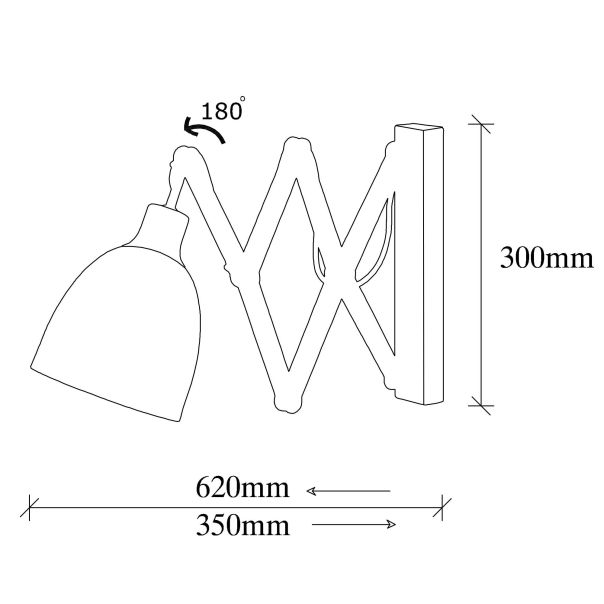 OPVIQ Zidna lampa Sivani MR 725, crna - EP3004426