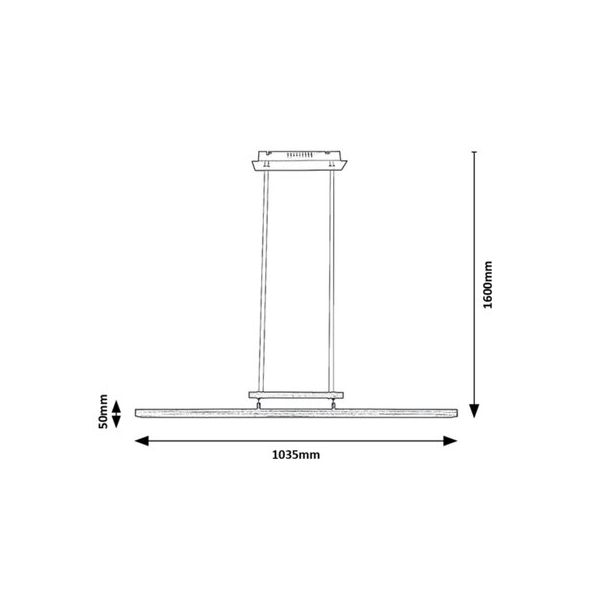Rabalux Visilica Yordana LED 27W brušeni hrom (5280) - 5280