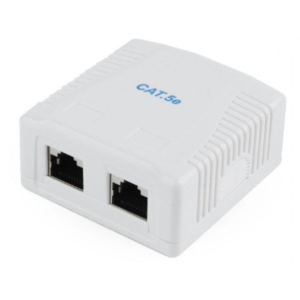 GEMBIRD NCAC-2F5E-01 CAT5E FTP kutija za površinsku montažu sa 2 porta za RJ45 - 44288