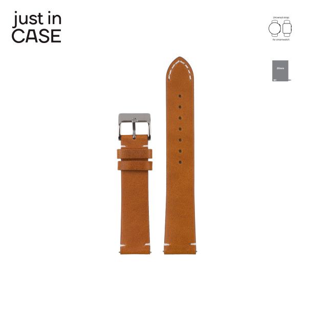 NARUKVICA 2in1 kožna/metal, 20mm, oker/gold - ML20BRGL