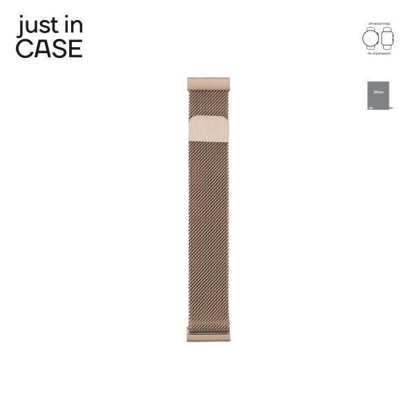 NARUKVICA 2in1 kožna/metal, 20mm, oker/gold - ML20BRGL