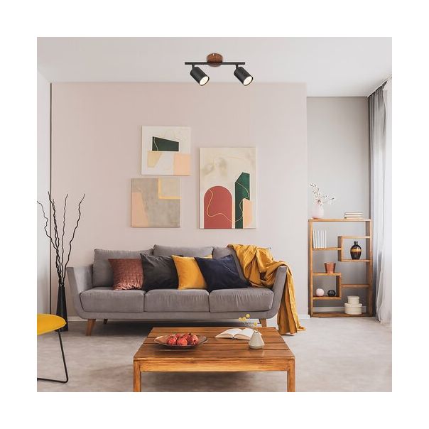 Rabalux Spot rasveta Edmund GU10 2x MAX 25W hrast (5296) - 5296