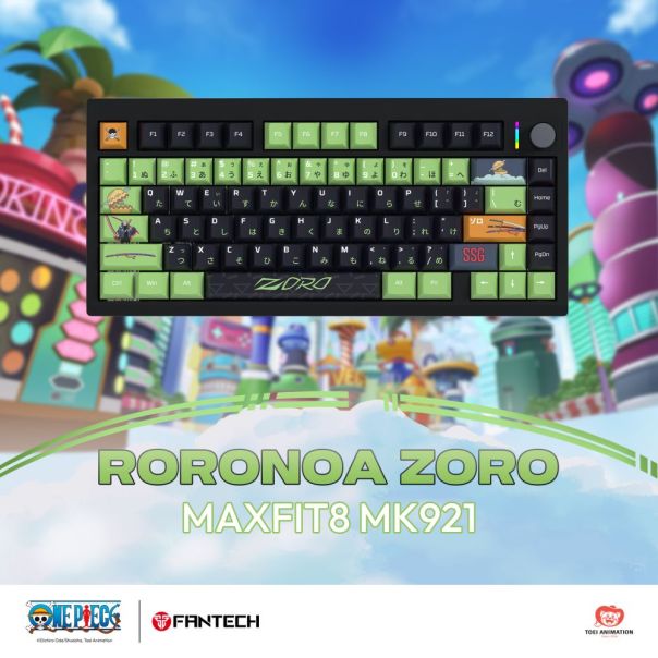 Tastatura Mehanicka Gaming Fantech MK921 Maxfit 8 Wireless ONE PIECE - ZORO (white switch) - EP3094892