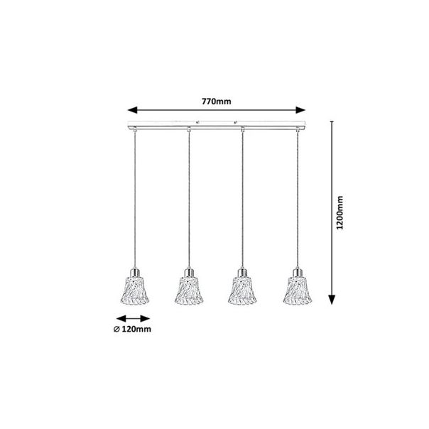 RABALUX Visilica Hestia hrom, E14 40W - 5303