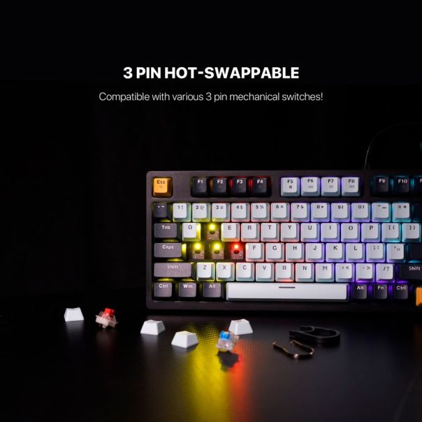 Tastatura Mehanicka Gaming Fantech MK890 RGB Atom MK96 SkyBlue (Rosie switch) - EP3094865