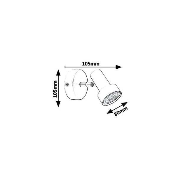 Rabalux Spot rasveta Konrad GU10 MAX 50W crna (5322) - 5322