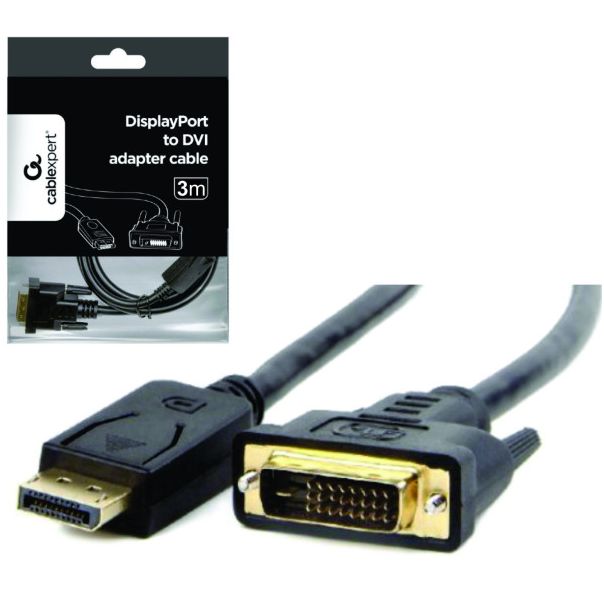 GEMBIRD CC-DPM-DVIM-3M DisplayPort na DVI digital interface kabl 3m - 103914