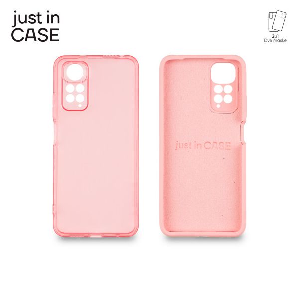 JUST IN CASE Maska 2u1 Extra case MIX za Redmi Note 11, roze - MIX312PK