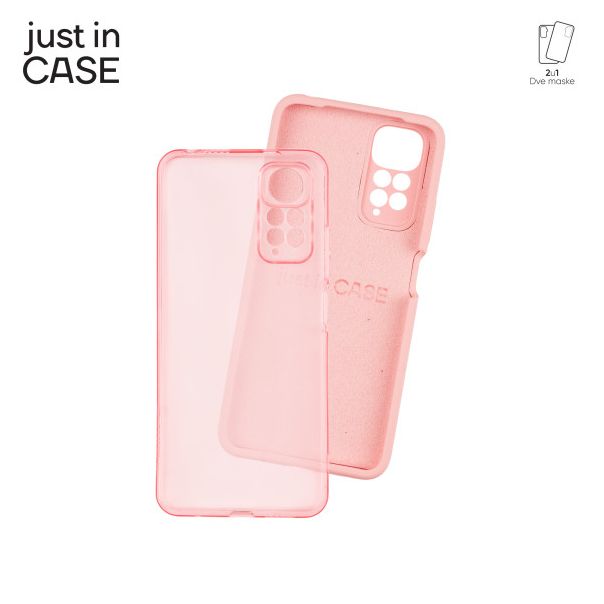 JUST IN CASE Maska 2u1 Extra case MIX za Redmi Note 11, roze - MIX312PK
