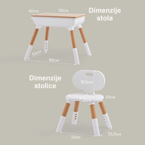 BBO SET DECIJI STO I STOLICA - NATUR - EP2740761