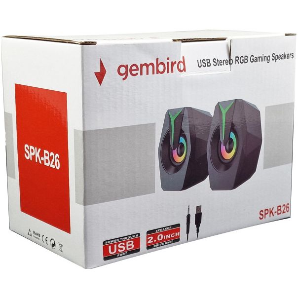 GEMBIRD SPK-B26 Stereo zvucnici black LED - 44466