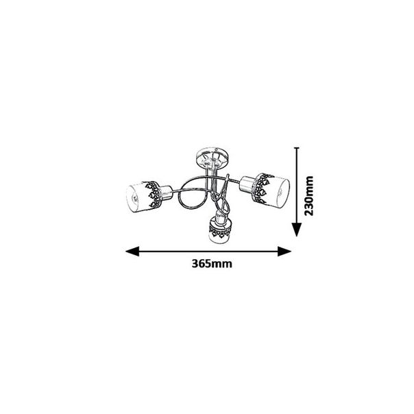 Rabalux Spot rasveta Lacey E14 3x MAX 40W crna (5343) - 5343