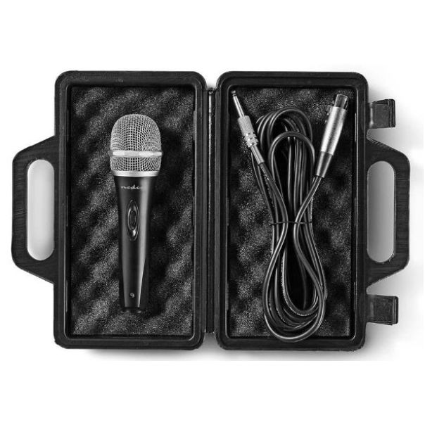 NEDIS Mikrofon, sa koferom, MPWD50CBK, 6.35mm, 5m - 44481