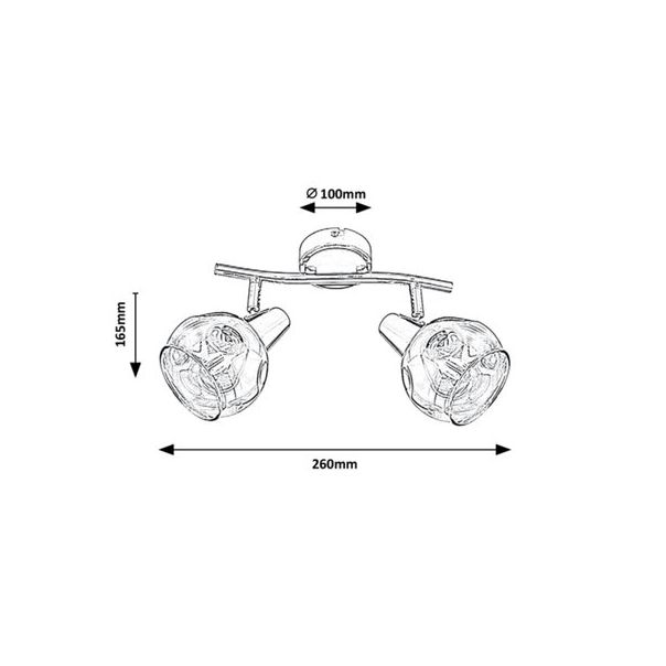 Rabalux Spot rasveta Tamara E14 2x MAX 40W hrom (5347) - 5347