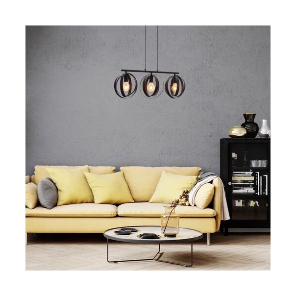 Rabalux Visilica Cortado E27 3x MAX 40W crna (5361) - 5361