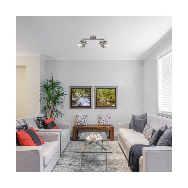 Rabalux Spot rasveta Basil E14 2X MAX 10W brušeni hrom (5380) - 5380