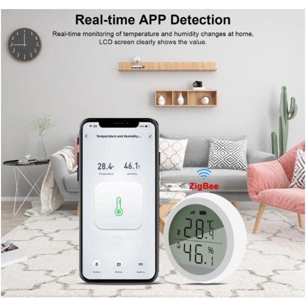 GEMBIRD Pametni senzor temperature i vlažnosti ZIGBEE-SMART-TEMPERATURE-RSH-HS03 Zigbee - 44588