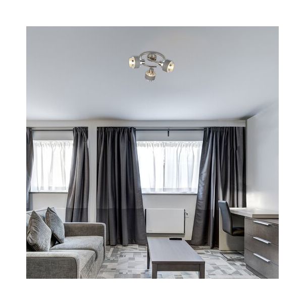 Rabalux Spot rasveta Basil E14 3X MAX 10W brušeni hrom (5381) - 5381