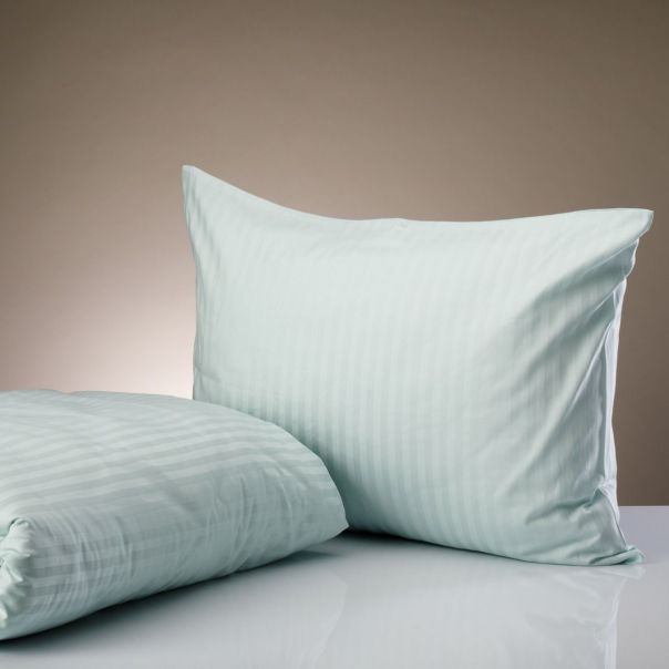 STEFAN Posteljina damast pruga mint 200 x 200 cm - 54p-mint