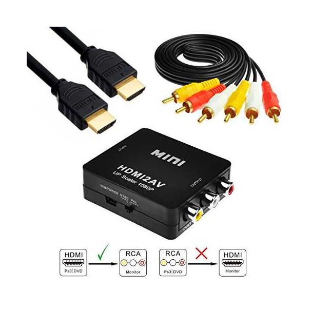 VELTEH HDMI na 3RCA adapter konverter crni - 54-600