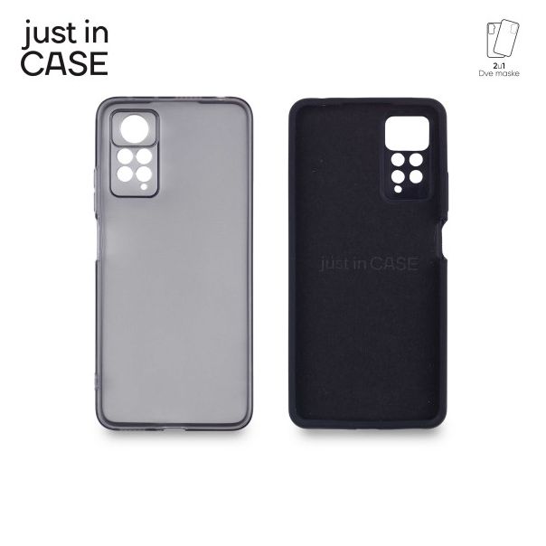 JUST IN CASE Maska 2u1 Extra case MIX za Redmi Note 11 pro, crna - MIX311BK