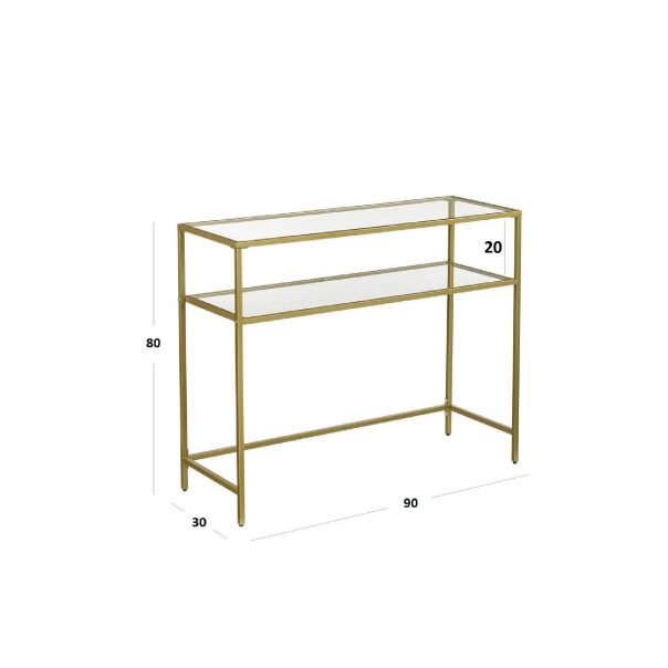 HANAH HOME Kozolni sto By-4, zlatna - EP3057794