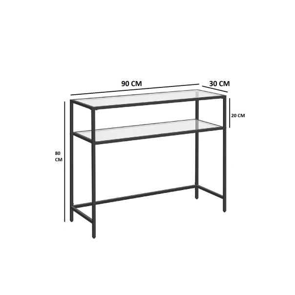 HANAH HOME Kozolni sto By-4, crna - EP3057800