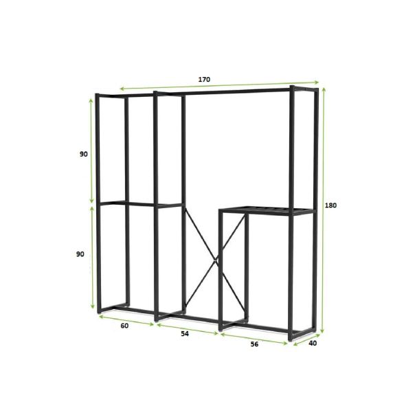 HANAH HOME Štender B161, crna - EP3057806