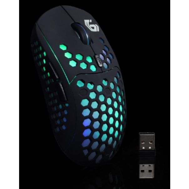 GEMBIRD MUSG-RAGNAR-WRX500 Gejmerski bezicni mis LED illumination, Li-battery, 6-button 125mm - 44688