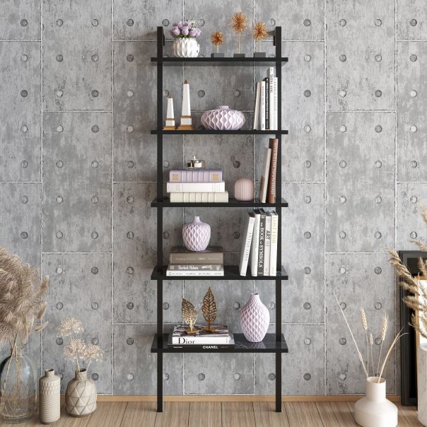 HANAH HOME Polica za knjige Piante, crna - 541HDL1308