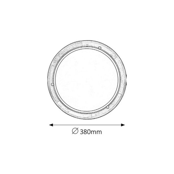 Rabalux Plafonjera Ufo E27 2x MAX 60W hrast (5427) - 5427