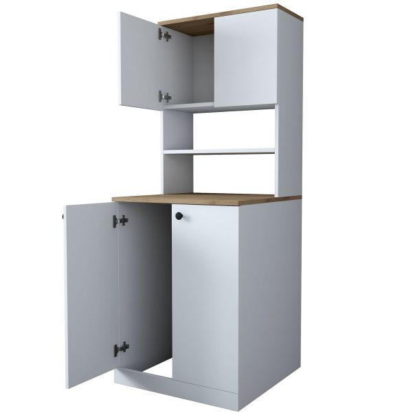 HANAH HOME Komoda za veš mašinu KD102, bela/braon - EP2801941