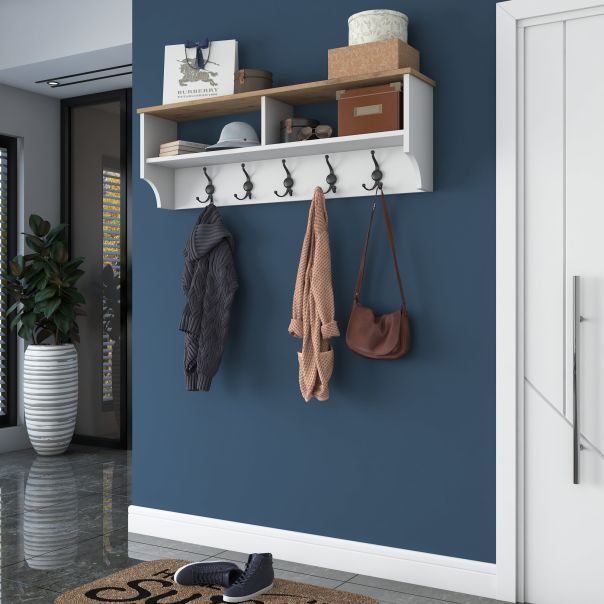 HANAH HOME Čiviluk P2 - 2460, bela/braon - 543WRN1602