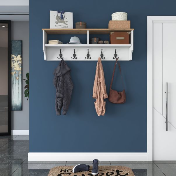 HANAH HOME Čiviluk P2 - 2460, bela/braon - 543WRN1602