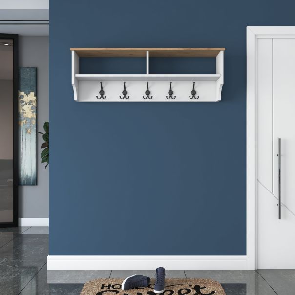 HANAH HOME Čiviluk P2 - 2460, bela/braon - 543WRN1602