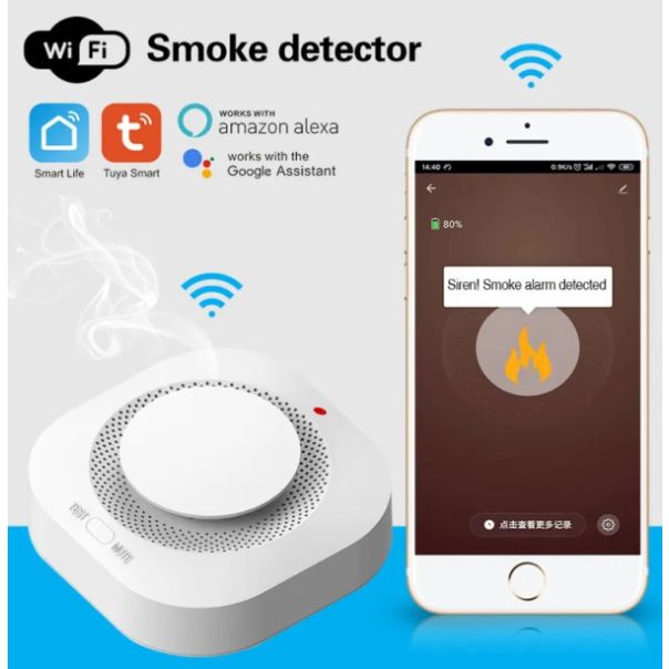 GEMBIRD Detektor dima Zigbee Wifi 80DB alarm požara - 43775