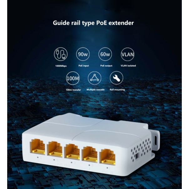GEMBIRD Ekstender sa 5 portova POE-EXT-14G - 44859-1