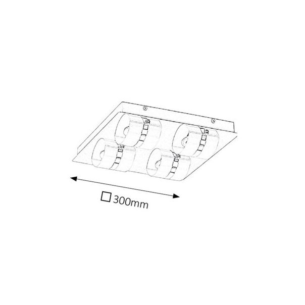 Rabalux Kupatilska rasveta Tony LED 4x 5W hrom (5492) - 5492